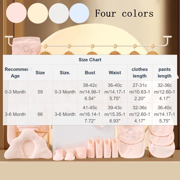 Newborn Baby Girls Boys Clothes Essentials Set (28 Pcs) Soft 