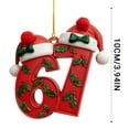 thumbnail image 7 of WKSCLPAI Christmas 67 Ornament for Christmas Tree Decorations, Funny Six Seven Meme Christmas Gingerbread Ornaments 2025, Christmas 67 Ornaments Gift for Teen & Humor Friends, 7 of 7