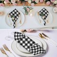 thumbnail image 2 of Black White Plaid Cloth Napkins, Modern Simple Buffalo Check Gingham Washable and Reusable Dinner Napkins Set of 6, Table Napkin for Kitchen Party Birthday Wedding Hotel Housewarming 20"x20", 2 of 8