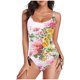 thumbnail image 1 of Tops de Bikini para las Mujeres Patrón Multicolor Impresión Trasera Recorte Sling Traje de Baño, Traje de Baño de Pieza Modesta, 1 of 6