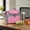Pink, variant on Portable Lunch Cooler Bag | Insulated Lunch Box for Travel Office Picnic Camping | Pink Ox Cloth 10.83x9.45x6.69in
