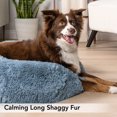 thumbnail image 4 of PetAmi Calming Dog Bed for Small Medium Dog Cat, Round Donut Dog Bed Washable, Fluffy Faux Fur Plush Cuddler Pet Kitten Cushion Bed, Anti-Slip, Fits up to 25 lbs, 23 inch, Dusty Blue, 4 of 9