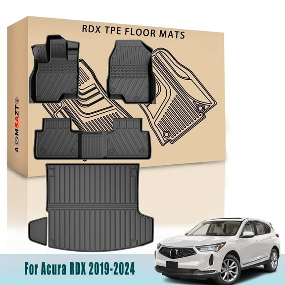 DIKSOAKR Original Floor Mats & Cargo Liner for 2019-2024 Acura RDX - Custom Fit Floor Liners and Trunk Mat for Acura RDX