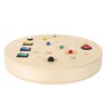thumbnail image 2 of Tablero sensorial de interruptor redondo, tablero sensorial de interruptor de madera de simulación LED para niño, adolescente y bebé, 2 of 5