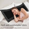 thumbnail image 4 of Black Textured Body Pillow Cover, Pillowcase Protectors with Zipper, Breathable Decorative Throw Pillow Case Cover, Farmhouse Country Woven Striped Pillow Shams for Couch Sofa 20x60Inch, 4 of 9