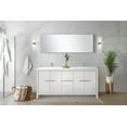 thumbnail image 5 of Lafarre 72 in W White Double Bath Vanity, White Quartz Top and Brushed Nickel Faucet Set, 5 of 5