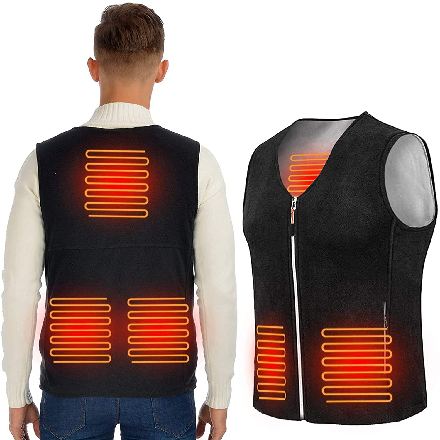 Hot Sale USB Sleeveless Heated Vest Motorcycle Power Bank Heated Vest 