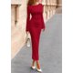 thumbnail image 5 of Vestido Maxi PRETTYGARDEN 2025 Elegante y Clásico Otoño Rojo Talle S, 5 of 8