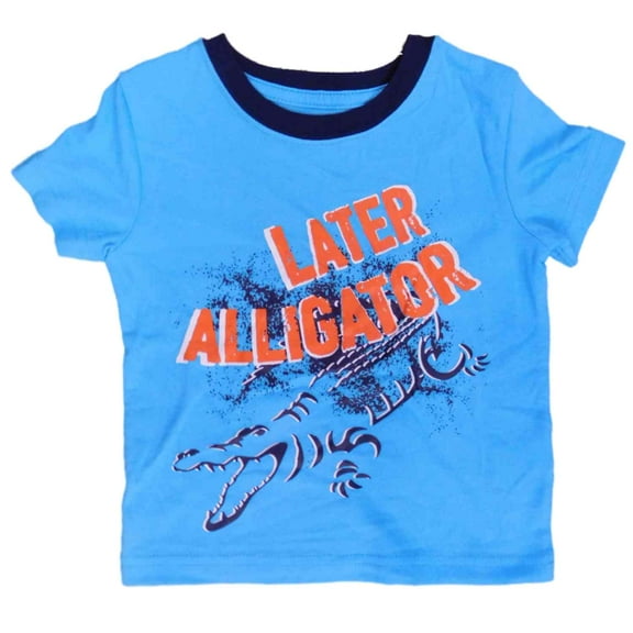 Peanut & Ollie Infant & Toddler Boys Blue Later Alligator T-Shirt 6/9m