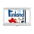 thumbnail image 1 of Finland National symbol Landmark Pattern Business Card Holder Case Pocket Box Wallet, 1 of 3