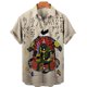 thumbnail image 3 of Camisas japonesas de gato bushido para hombres, ropa con estampado 3D, camisas hawaianas de playa, blusas de manga corta Y2K, ropa vintage, blusa con solapa, 3 of 5