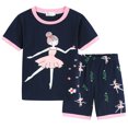 thumbnail image 1 of Little hand Kids Toddler Girls Short Sleeve Pyjamas 2 Piece Summer Sleepwear Set 4t, 1 of 5