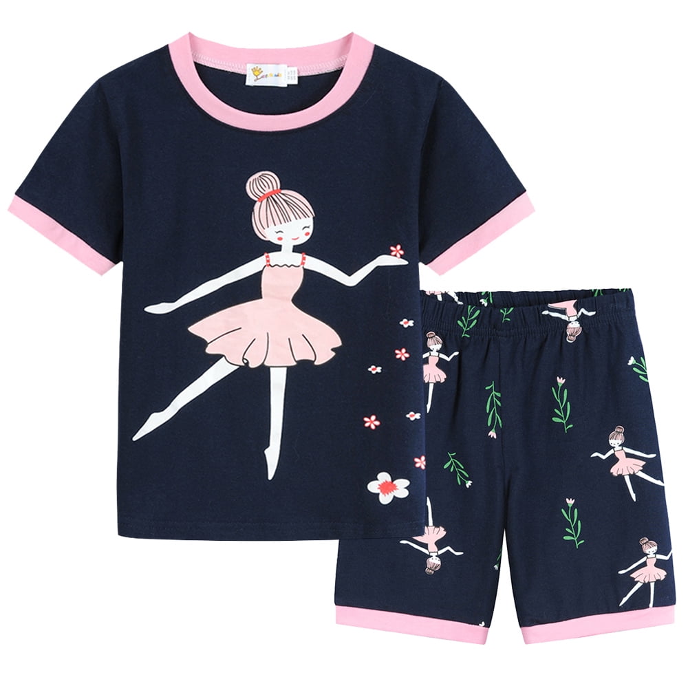 Little Hand Kids Toddler Girls Short Sleeve Pyjamas 2 Piece Summer Sleepwear Set 3t Other