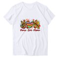 thumbnail image 1 of Blusas de Manga Corta para las Mujeres Divertido Impreso Cuello Redondo Tee, Vintage Humor Gráfico Blusas de Primavera para las Mujeres, 1 of 3