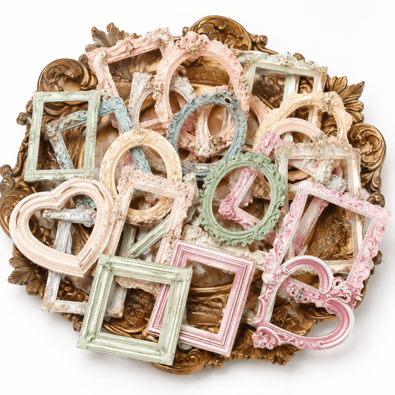 Vintage Frame Stickers for Scrapbooking, 100 Stickers in 100 Unique Designs for Journals and Crafts