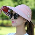 thumbnail image 3 of NUZYZ Summer Women Anti-UV Foldable Sun Visor Cap Wide Brim Breathable Outdoor Hat, 3 of 8