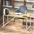 thumbnail image 2 of 40 Inch Home Office Computer Desk, Mission Style Compact Work Desk with Powder-Coated Steel Frame & Engineered Wood Top, Easy Assembly for Home Dorm, 2 of 8