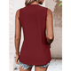 thumbnail image 5 of Camisas Casuales de Verano para Mujer, con Cuello Redondo y Mangas , Color Rojo Vino, Talla L, 5 of 7