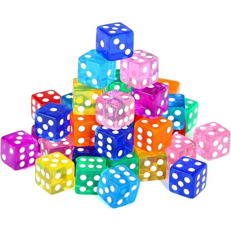 Naler 40 Pieces 6-Sided Game Dice Set  8 Translucent Colors Dice for Kids Adult 5 Years & up  All Ages Board Games and Teaching Math price history on PriceWatchPro