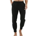 thumbnail image 1 of Puntoco Pantalones deportivos y de ocio para hombre, de secado rápido, holgados y transpirables, de color sólido, con cordón para actividades al aire libre, 1 of 7