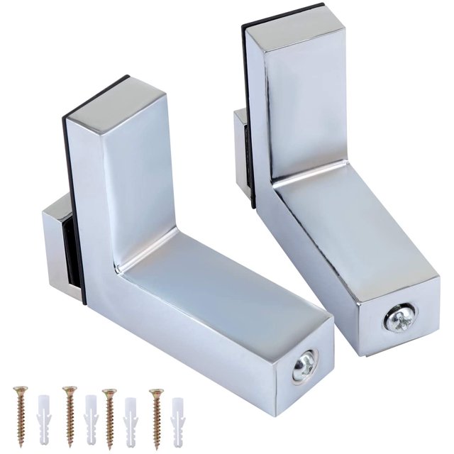 Whataatahia - Soporte de pared para estante de vidrio o madera (2 unidades) para estantes de 5 a 30 mm de grosor