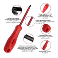 thumbnail image 4 of Juego De Destornilladores Bloosom  Aislantes Desarmadores Magnéticos Rojo, 4 of 4