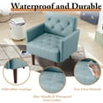 thumbnail image 5 of SZLIZCCC Faux Leather Accent Chair Modern PU Armchair, Retro Tufted Upholstered Arm Chair for Office, 5 of 8