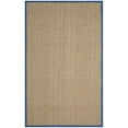 thumbnail image 2 of Safavieh Natural Fiber Collection NF114T Border Basketweave Seagrass Area Rug, 5' x 8', Navy, 2 of 5
