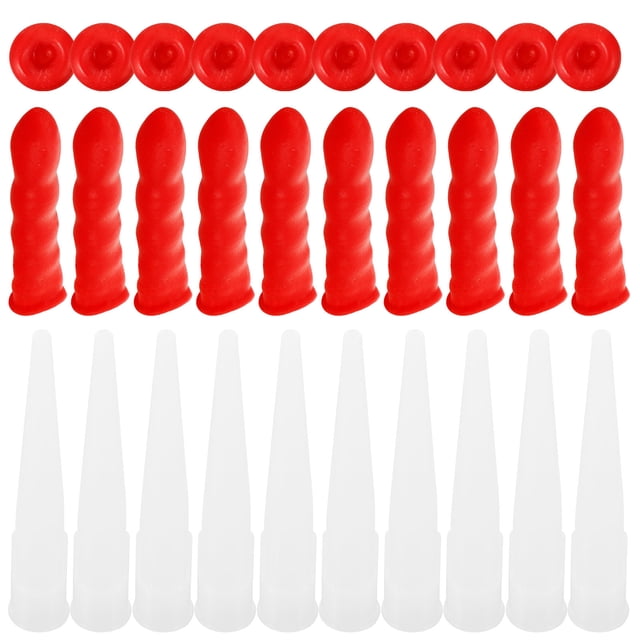 OULII 10 Caulking Tips Set Conical Sealing Nozzles Kit for Caulk Tubes 2.00X0.60X0.60in