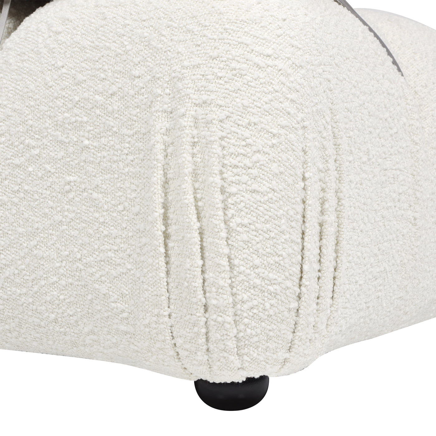 Marcel 72.5" Bubble Modular Modern 2-Piece Loveseat Sofa, Ivory White Boucle