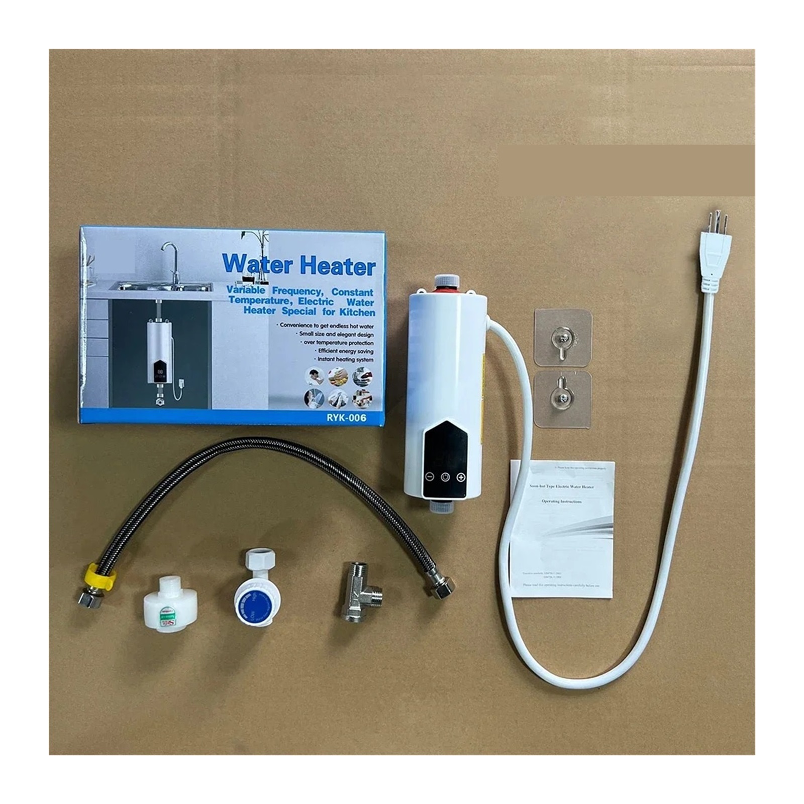5500W Instant Tankless Electric Water Heater, Mini Electric Tankless Instant Hot Water Heater Bathroom Kitchen Washing Heater ,Energy Saving