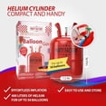 thumbnail image 2 of Party Factory Helium Tank for 50 Latex Balloons, Helium 400L Gas, 2 of 8