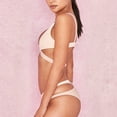 thumbnail image 4 of DPTALR Women's Solid Color Straps Bikini Double Strap High Waist Split Swimsuit, 4 of 8