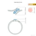 thumbnail image 4 of Angara Natural 0.17 Ct. Aquamarine Three Stone Ring in 14K White Gold for Women (Ring Size: 3), 4 of 9