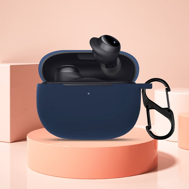 Soporte Para Audífonos Audífonos Caja de carga de silicona con soporte para para Redmi Buds 3 Lite (azul oscuro)