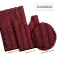 thumbnail image 2 of SAYFUT Chenille 3 PC Bath Mat Set Extra Soft Absorbent Medium Contour Toilet Lid Cover, 2 of 8