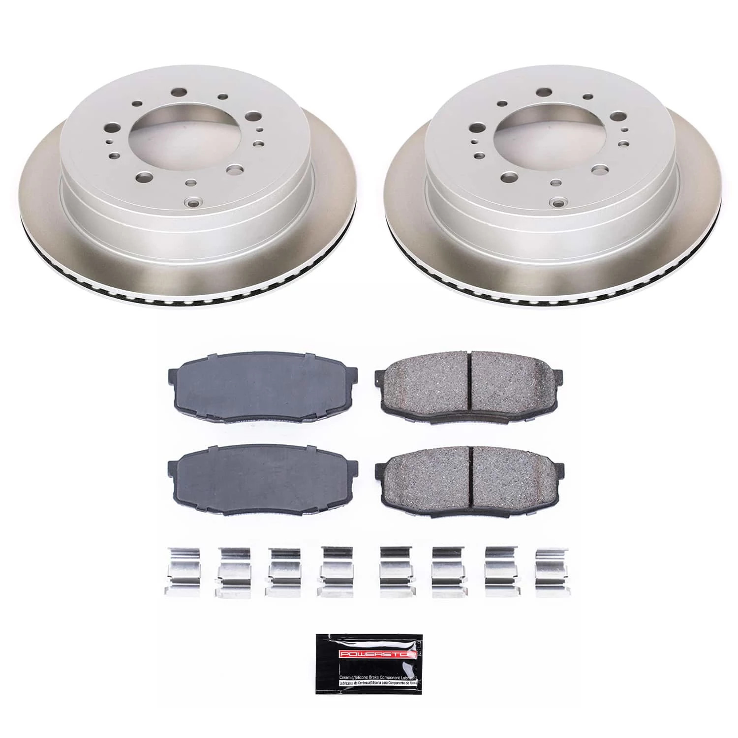 PowerStop Rear Semi-Coated Rotor and Low-Dust Ceramic Brake Pad Kit SC3073