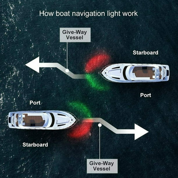 sagtmodighed vinden er stærk i tilfælde af 12V Boat Light Led Marine Yacht Navigation Lights Red Green Ship Running  Lamps - Walmart.com