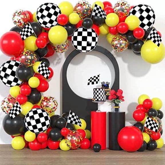 127 Pcs Balloon Arch Garland Kit for cartoong Theme Birthday, Holiday，Graduation,Party Decorations for Car Theme Birthday, Holiday,Graduation,Party Decorations