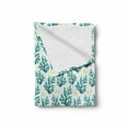 thumbnail image 2 of Nautical Soft Flannel Fleece Throw Blanket, Underwater Composition Corals and Fish Silhouettes, Cozy Plush for Indoor and Outdoor Use, 50" x 60", Sea Blue Ivory, by Ambesonne, 2 of 6