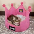 thumbnail image 4 of Chew King Crown Pet Bed, Pink, 4 of 6