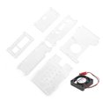 thumbnail image 2 of Estuche de acrílico para Raspberry Pi 4B con ventilador de refrigeración Juego de accesorios de carcasa transparente, 2 of 10