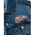thumbnail image 2 of Pink Flaming Skull Iron On Embroidered Patch, 2 of 3