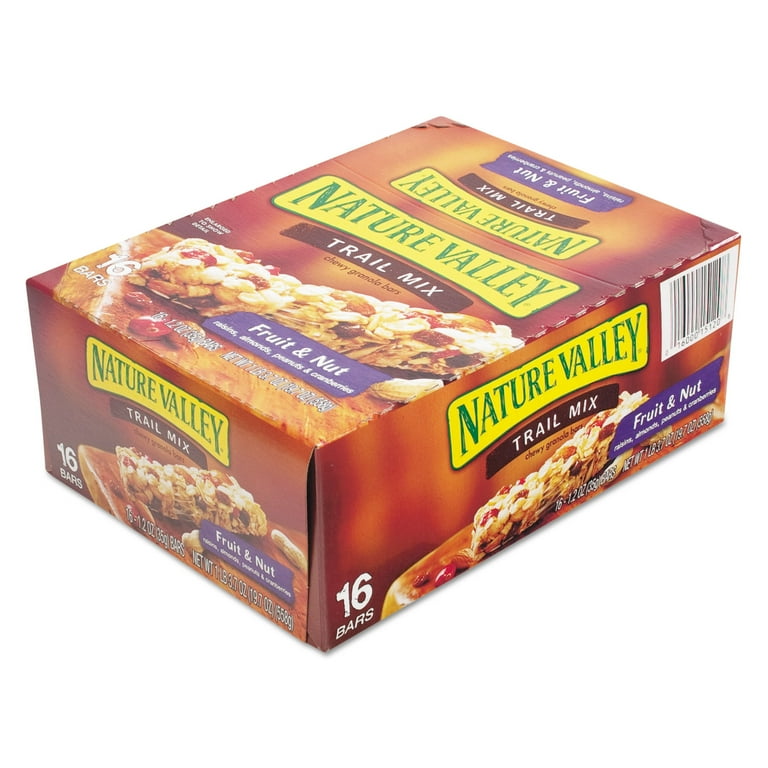 Granola Bars, Chewy Trail Mix Cereal, 1.2 oz Bar, 16/Box