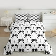 thumbnail image 2 of Feelyou Princess Black Bowknot Queen Comforter Set, Chic Cartoon Bow-tie Bedding Sets, Teens Kids Girls Women Reversible Bedding Comforter Set, Microfiber Bedroom Decor, 3pcs, 2 of 8