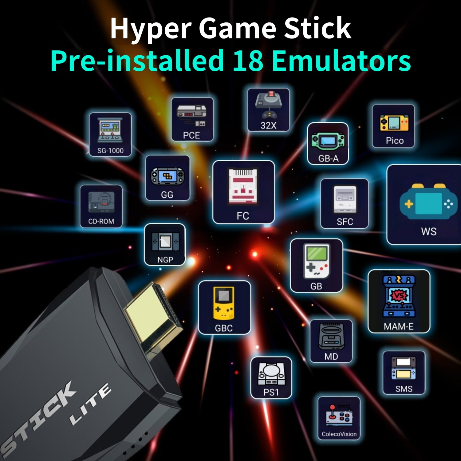 ZYTKWT M8 Video Game Console - 4K HDMI, 2.4G Wireless Controllers, 64GB, 40,000+ Games, Portable