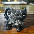 thumbnail image 2 of Mysterious Black Cats Statue, Handcrafted Halloween Decoration With Exquisite Detail, Home Countertop Ornament For Tabletop Display On Dining Table Mantel Or Shelf, 2 of 7