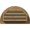 thumbnail image 4 of 32"W x 16"H Half Round Gable Vent (37"W x 21"H Frame Size): Unfinished, Functional, Smooth Western Red Cedar Gable Vent w/ Brick Mould Face Frame, 4 of 12