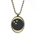 thumbnail image 1 of Bowling Sport Simple Géométrie Modèle Collier Chaîne Vintage Perle Pendentif Bijoux Collection, 1 of 3