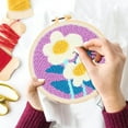 thumbnail image 6 of YOHAVEN Punch Needle Embroidery Kit, 8" Coarse Yarn Floral DIY Material Package with Tools and Patterns for Beginners Craft Hobby Gift Home Decoration, 6 of 6